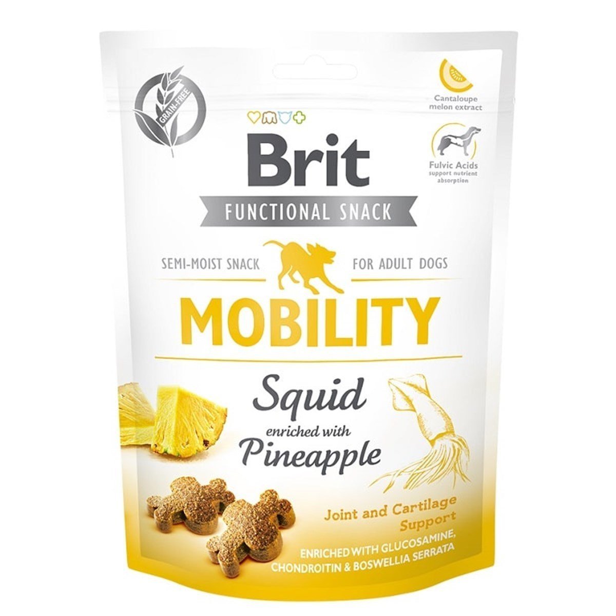 Brit Mobility Kalamar ve Ananaslı Eklem Destekleyici Köpek Ödül Maması 150 Gr