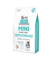 Brit Care Mini Light Tahılsız Tavşan ve Somonlu Kısırlaştırılmış Yetişkin Köpek Maması 2 Kg