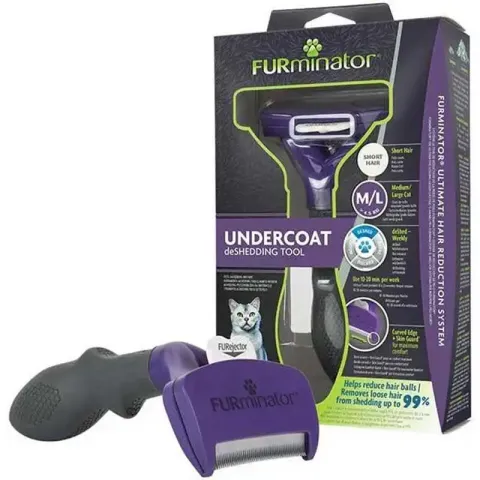 Furminator Kısa Tüylü Orta ve Büyük Irk Kedi Tüy Toplama Tarağı M/L