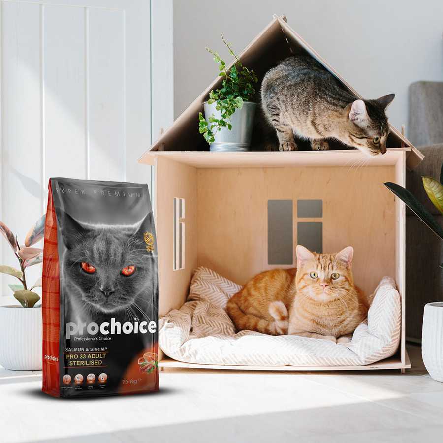 Prochoice Kısırlaştırılmış Pro 33 Salmon&Shrimp Kedi Kuru Maması 15 Kg