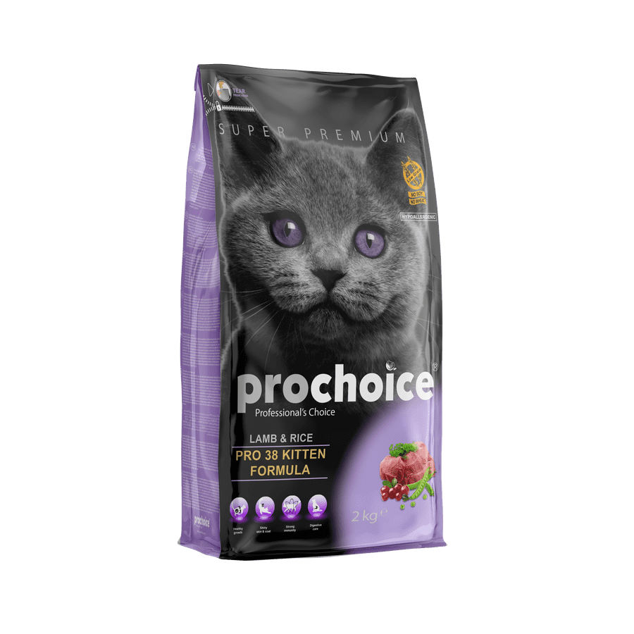 Prochoice Cat Kitten Pro 38 Lamb&Rice Yavru Kedi Kuzu&Pirinç Kuru Mama15 Kg