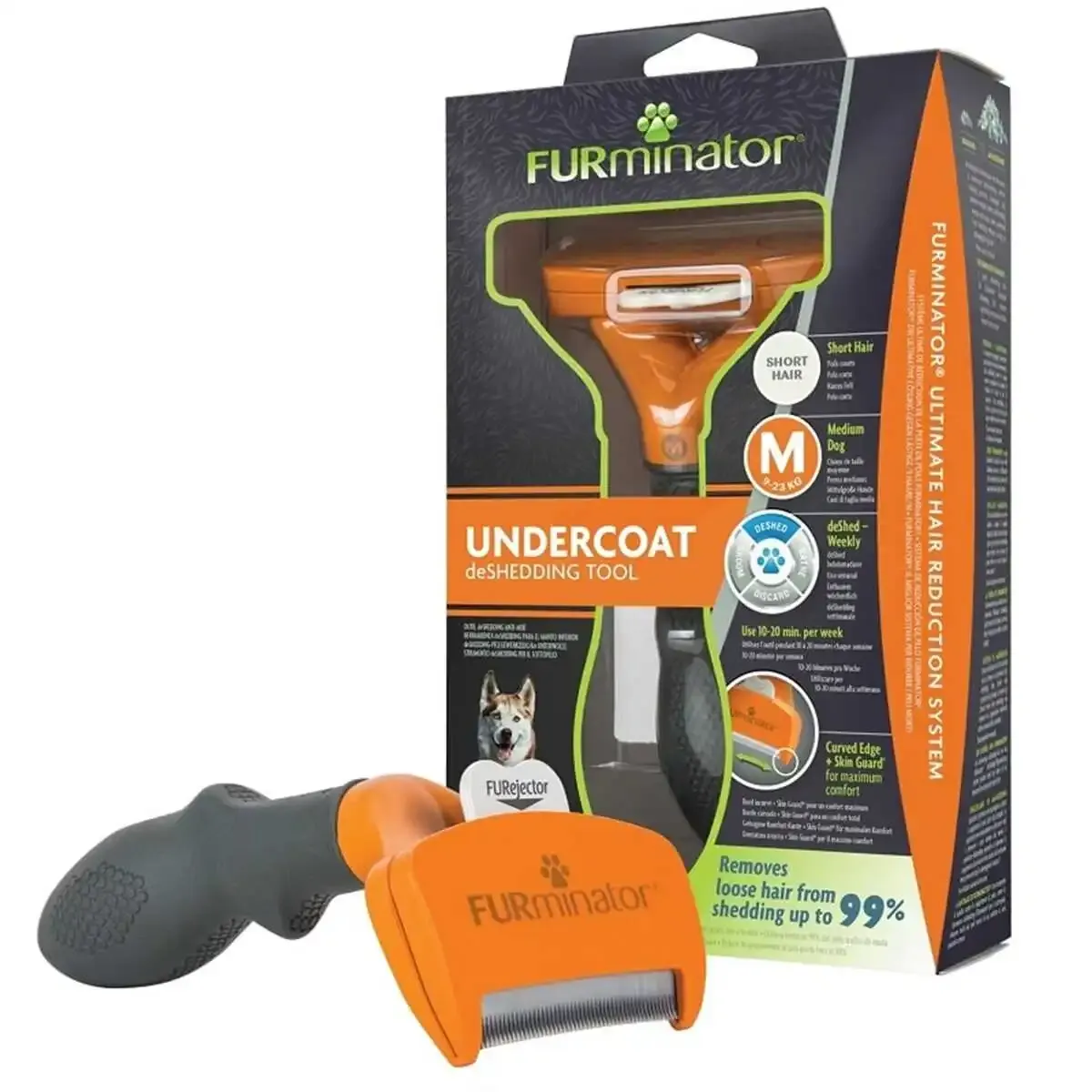 Furminator Kısa Tüylü Orta Irk Köpek Tüy Toplama Tarağı M