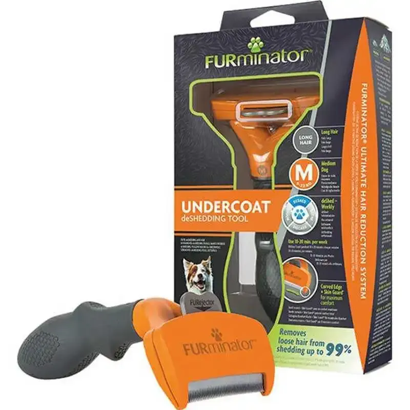 Furminator Uzun Tüylü Orta Irk Köpek Tüy Toplama Tarağı M