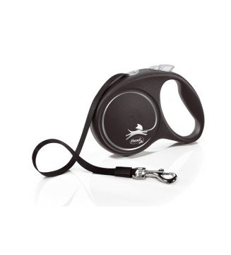 Flexi Black Design Gezdirme Tasması 5M Şerit Small Siyah