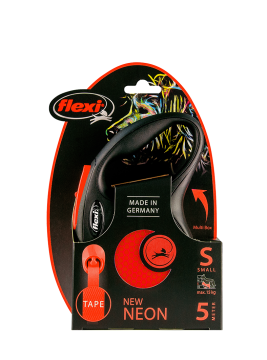 Flexi New Neon Gezdirme Tasması 5 Metre Şerit Medium Turuncu
