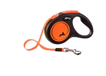 Flexi New Neon Gezdirme Tasması 5 Metre Şerit Medium Turuncu