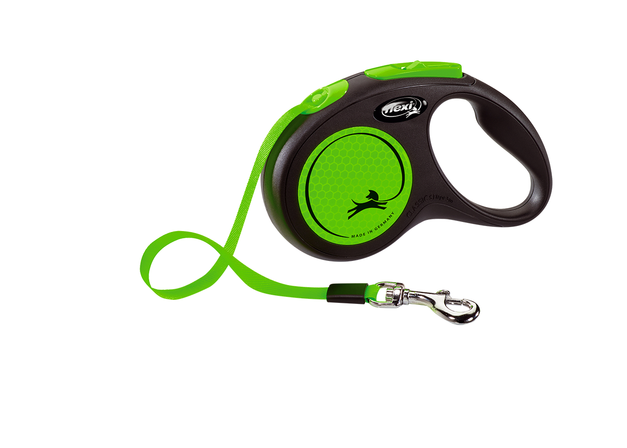 Flexi New Neon Medium Otomatik Gezdirme Tasması 5 Metre Yeşil