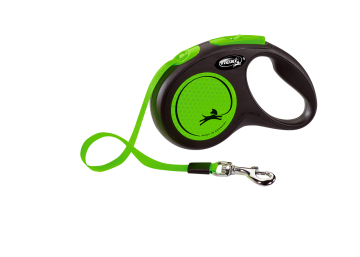 Flexi New Neon Medium Otomatik Gezdirme Tasması 5 Metre Yeşil