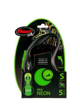 Flexi New Neon Gezdirme Tasması 5M Şerit Yeşil Small