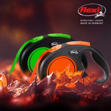 Flexi New Neon Gezdirme Tasması 5M Şerit Yeşil Small