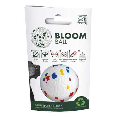 M-Pets Bloom Köpek Topu – 7 cm Dayanıklı Oyun Topu Mondrian Serisi