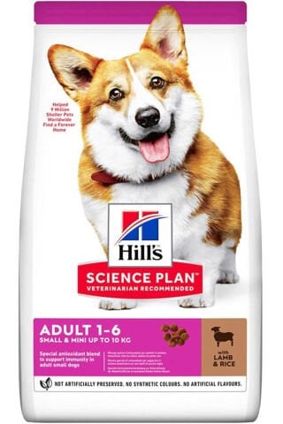 Hill's Science Plan Adult 1-6 Yaş Küçük ve Mini Irk Kuzu Etli & Pirinçli Köpek Maması 6 Kg