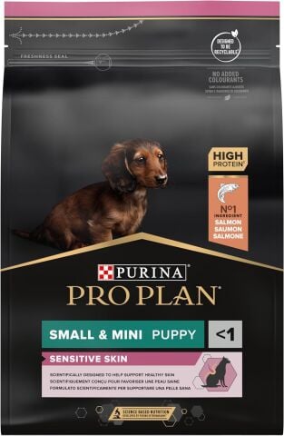 Pro Plan Somonlu Küçük Irk Yavru Köpek Maması – Hassas Deri 3 kg