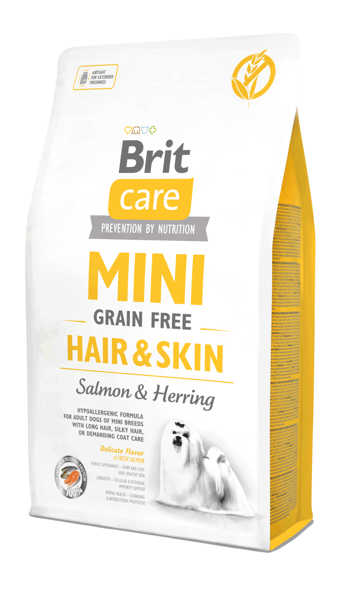 Brit Care Mini Hair Skin Tahılsız Somon ve Ringa Balıklı Küçük Irk Yetişkin Köpek Maması 7 Kg