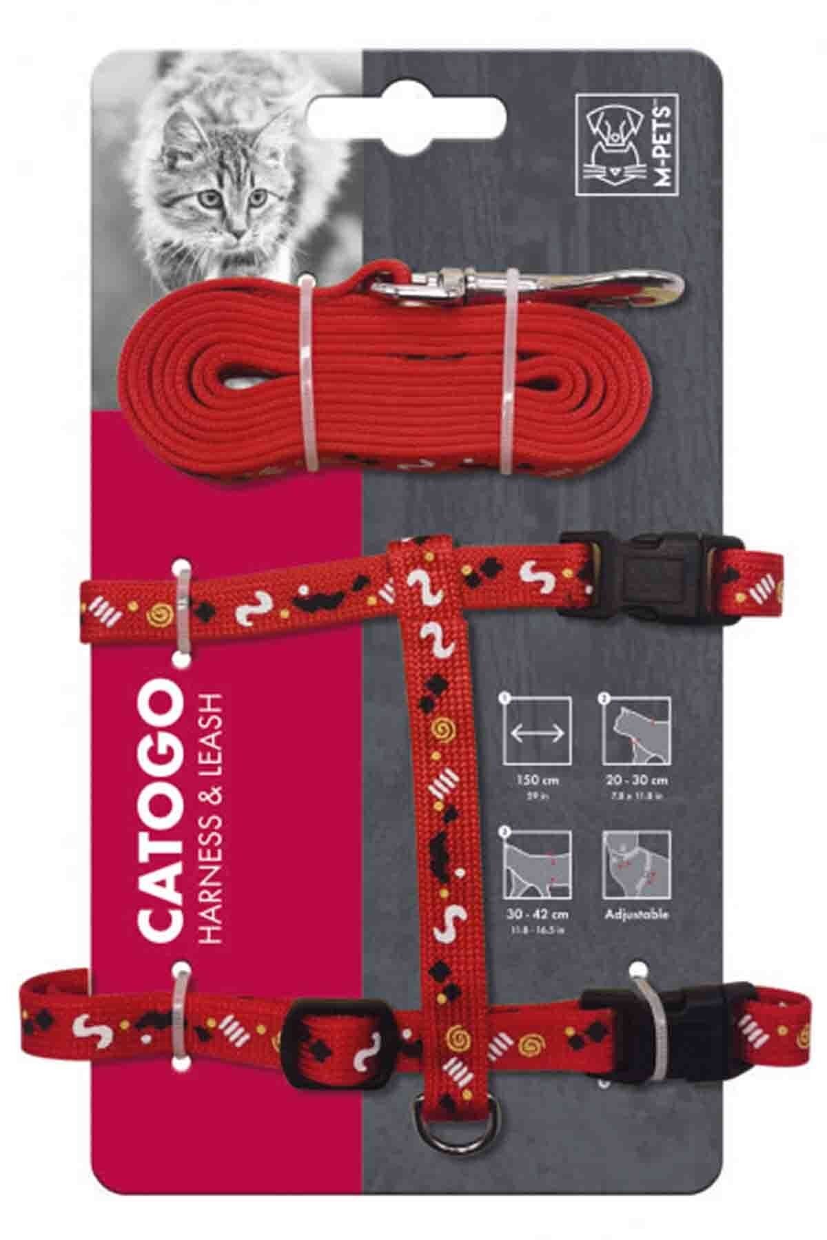 M-Pets Catogo Harness & Leash – Kedi Göğüs Tasması ve Gezdirme Kayışı