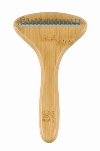 M-Pets Bamboo Rake Tarak – Döner Dişli Doğal Bambu Tarak