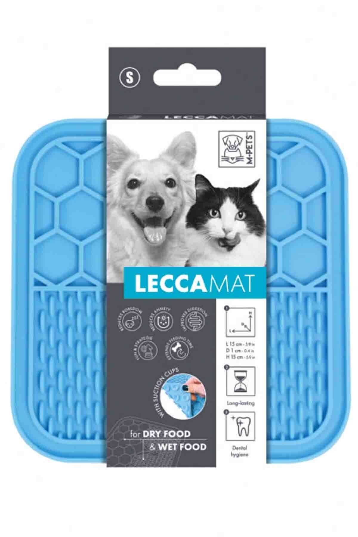 M-Pets Leccamat Silikon Kedi ve Köpek Yalama Matı Mavi Small
