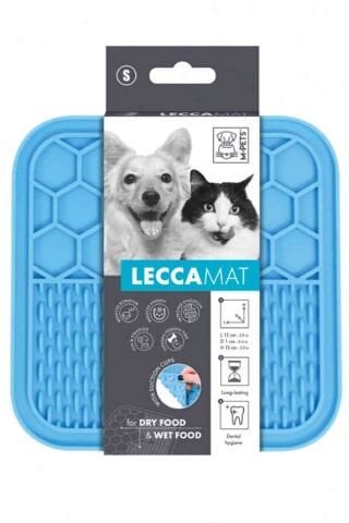 M-Pets Leccamat Silikon Kedi ve Köpek Yalama Matı Mavi Small