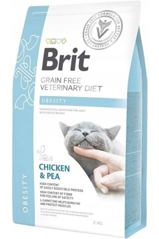 Brit Veterinary Diet Obesity Kilo Kontrolü için Tahılsız Kedi Maması 2 Kg