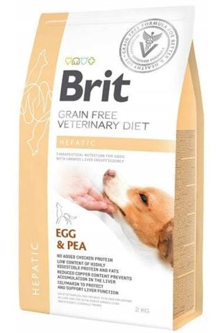 Brit Veterinary Diet Hepatic Karaciğer Yetmezliği olan Köpekler için Tahılsız Köpek Maması 2 Kg