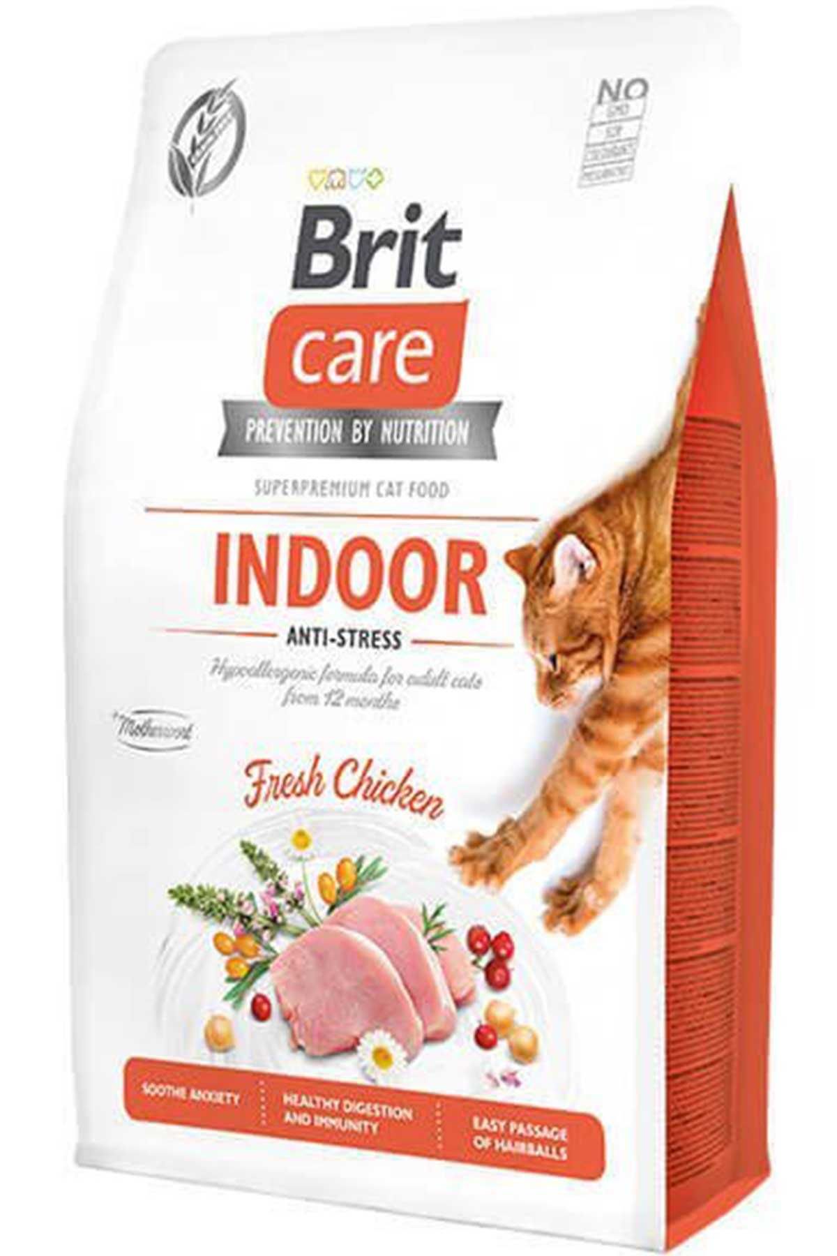 Brit Care Indoor Stres Azaltıcı Ev Kedileri için Tahılsız Yetişkin Kedi Maması 2 Kg
