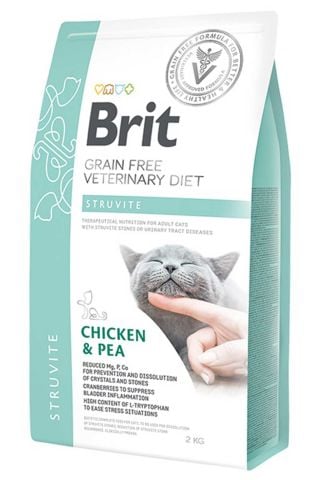 Brit Veterinary Diet Struvite Tahılsız Tavuk Bezelye Kedi Maması 5 Kg