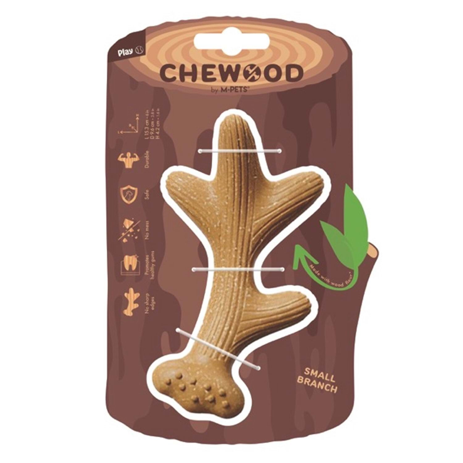 M-Pets Chewood Small Branch Ahşap Dokulu Köpek Oyuncağı