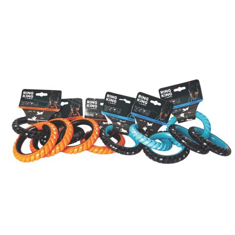 M-Pets Ring King Capri Mavi & Siyah Kauçuk Köpek Oyuncağı