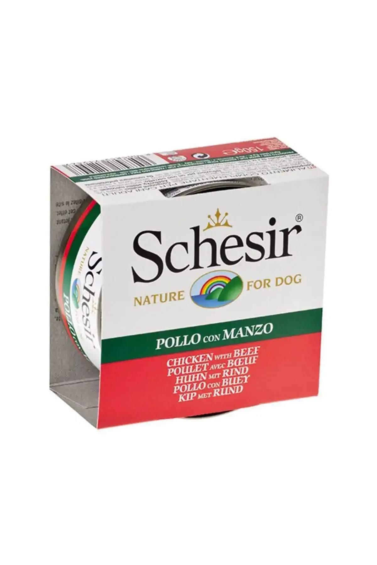 Schesir Tavuklu ve Sığır Etli Köpek Konservesi 150 gr