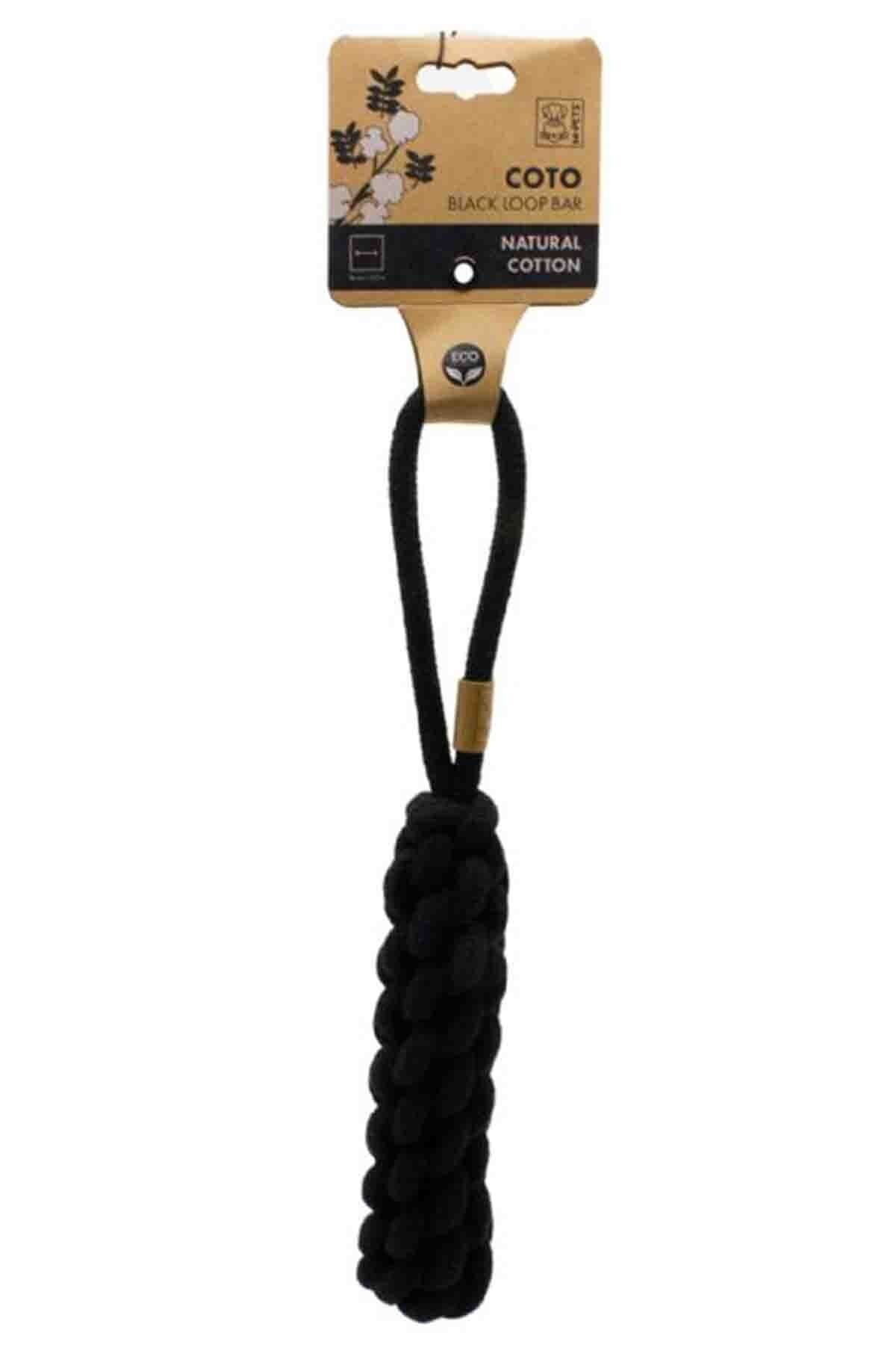 M-Pets Coto White Loop Bar 34 cm Doğal Pamuklu Beyaz Çekiştirme Oyuncağı