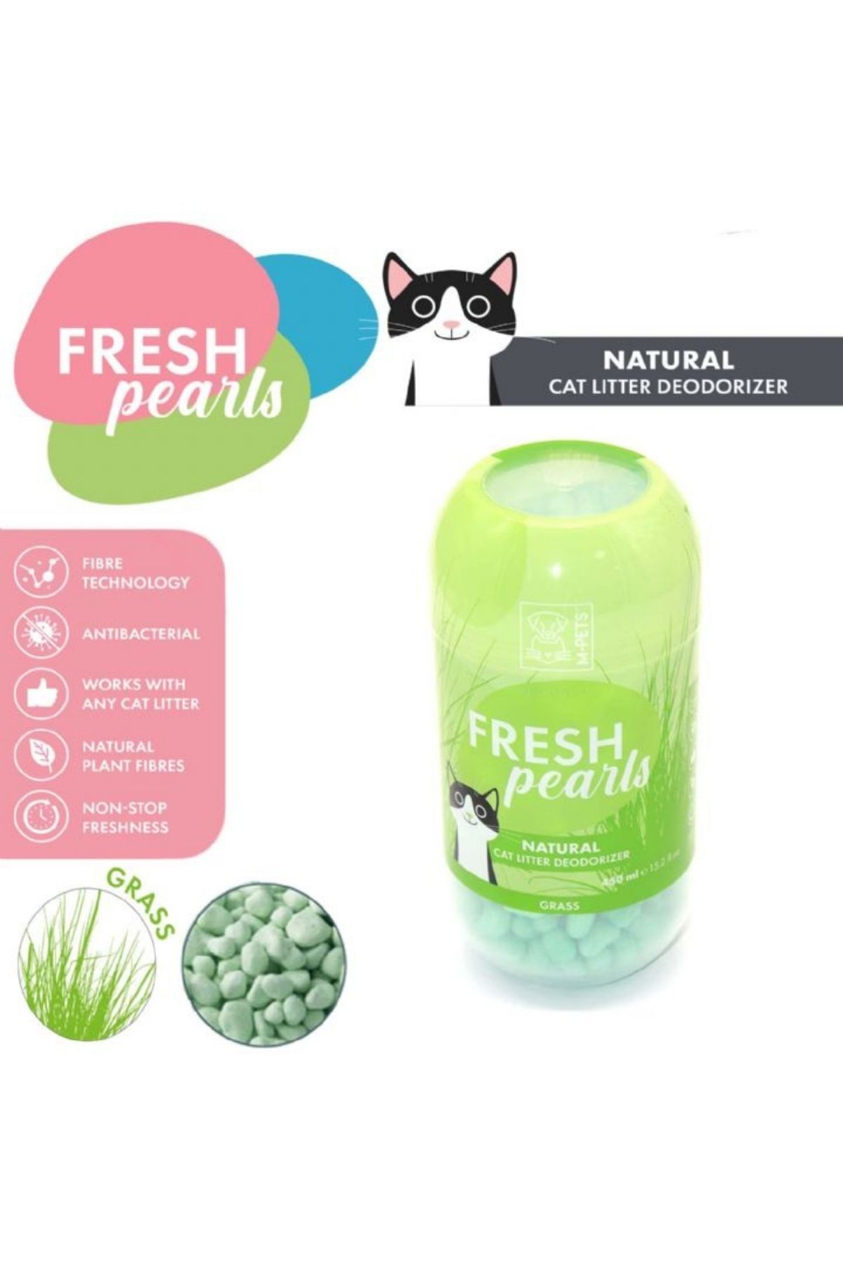 M-Pets Fresh Pearls Kedi Kumu Deodorantı Çim Kokulu 450 ml