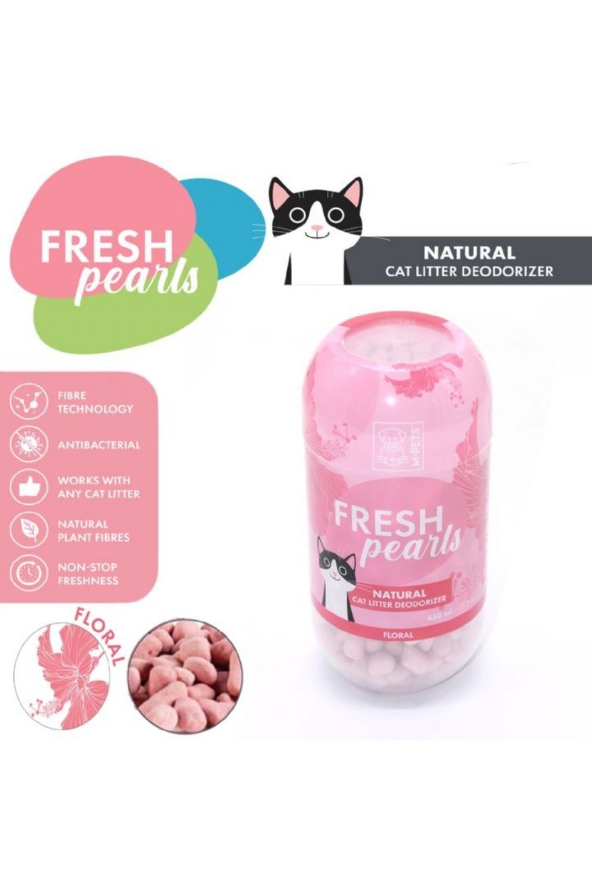 M-Pets Fresh Pearls Kedi Kumu Deodorantı Floral Kokulu 450 ml