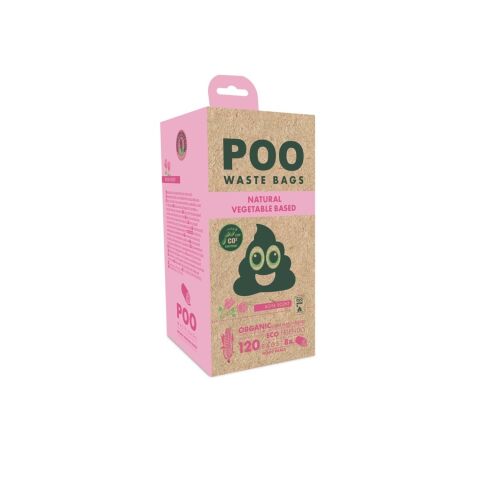 M-Pets Poo Dışkı Poşeti 15 Yaprak Gül Kokulu 8’li Paket
