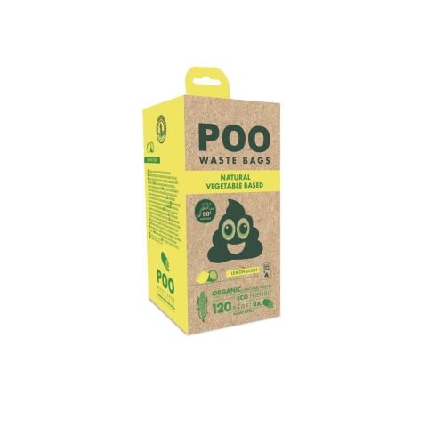 M-Pets Poo Dışkı Poşeti 15 Yaprak Limon Kokulu 8’li Paket