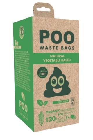 M-Pets Poo Dışkı Poşeti 15 Yaprak Nane Kokulu 8’li Paket