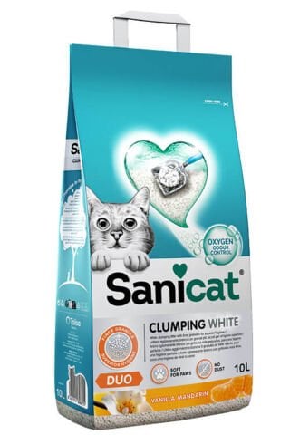 Sanicat Duo Mandalina & Vanilya Kokulu Topaklanan Kedi Kumu 10 Lt