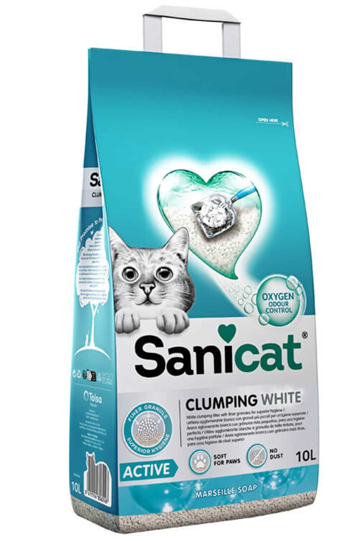 Sanicat Active Marsilya Sabunu  Kokulu Topaklanan Kedi Kumu 10 Lt