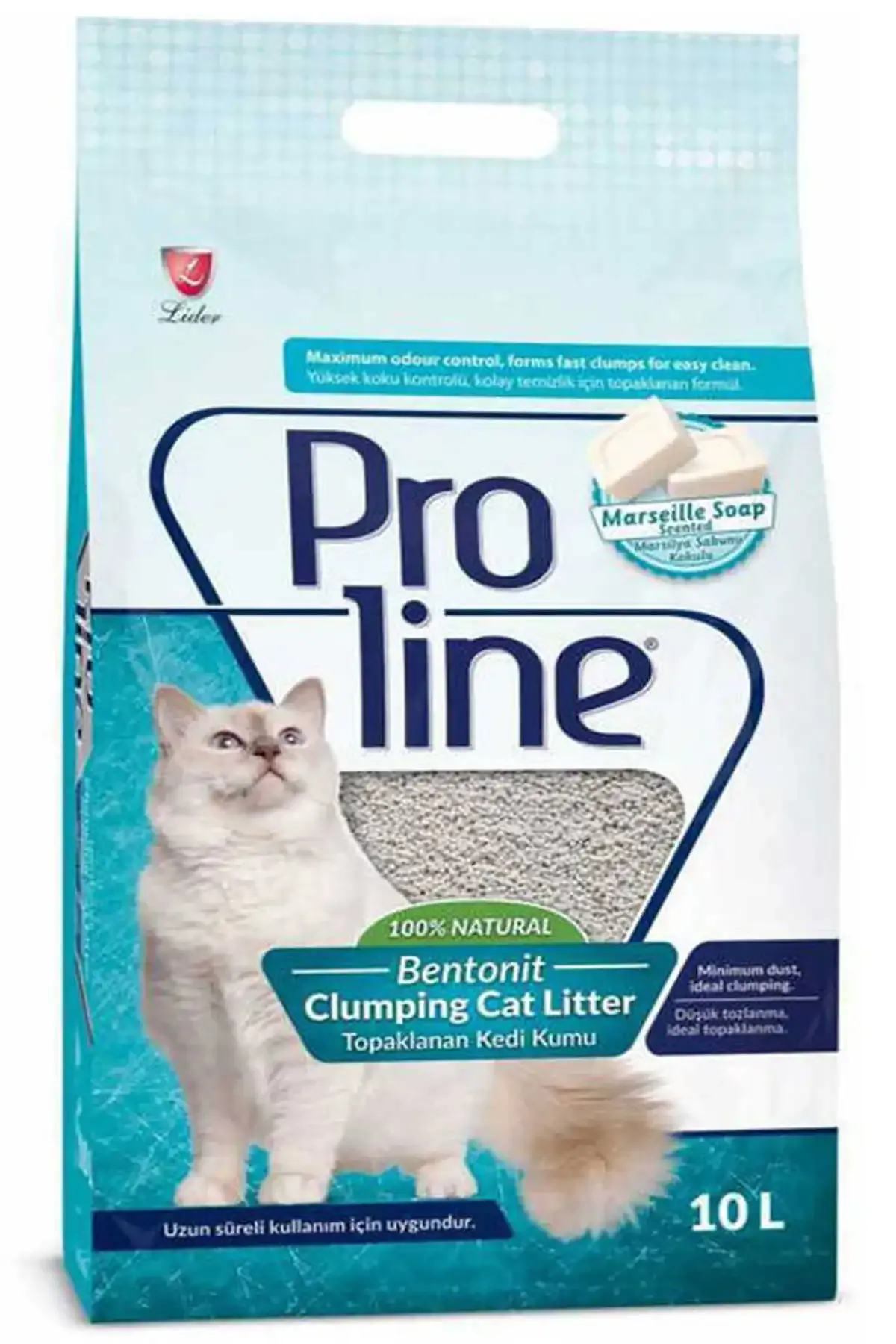 Proline Marsilya Sabunu Kokulu Bentonit Topaklanan Kedi Kumu 10 Lt