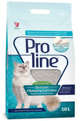 Proline Marsilya Sabunu Kokulu Bentonit Topaklanan Kedi Kumu 10 Lt