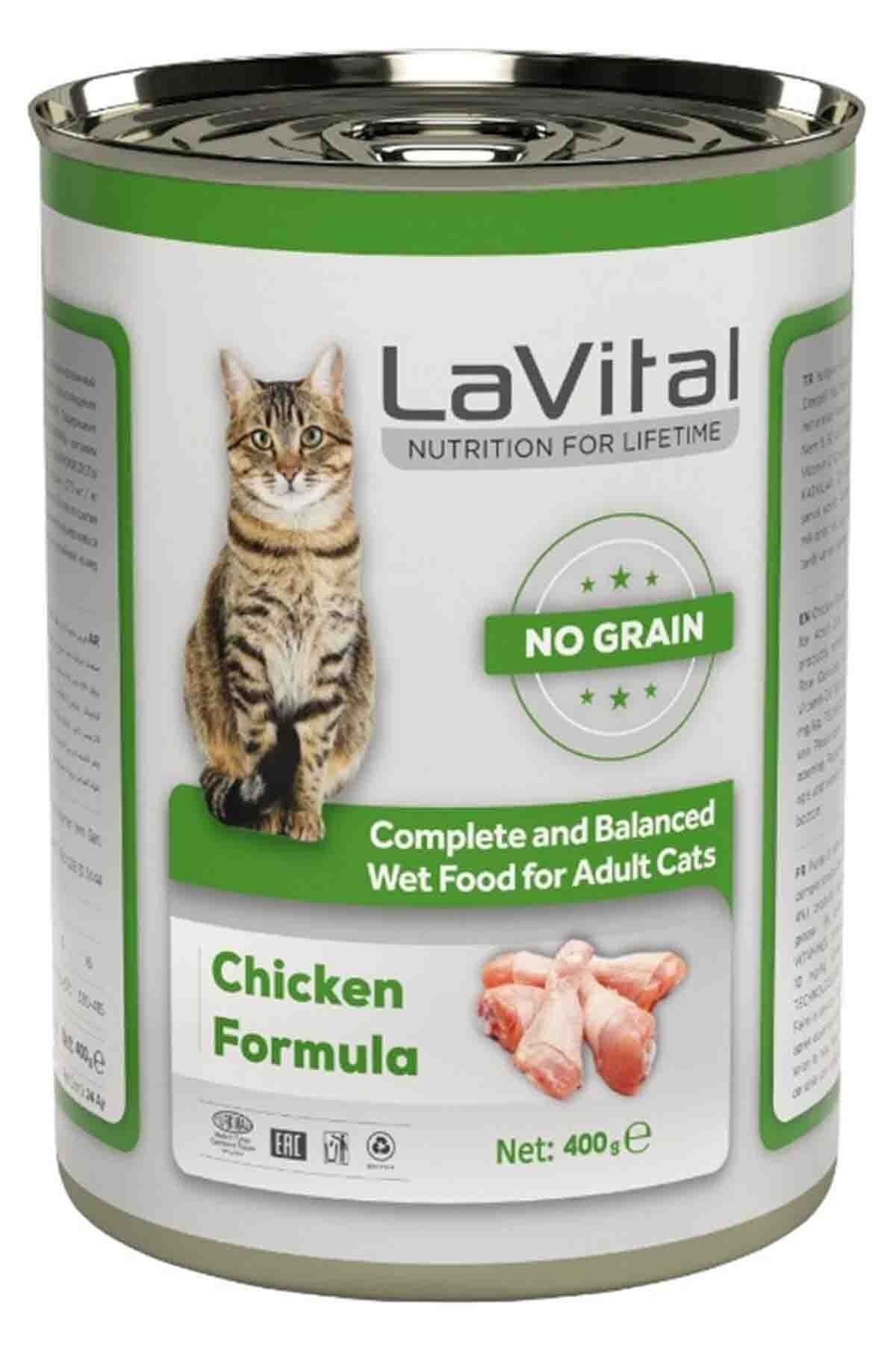 LaVital Tavuklu Tahılsız Yetişkin Kedi Konservesi 400g