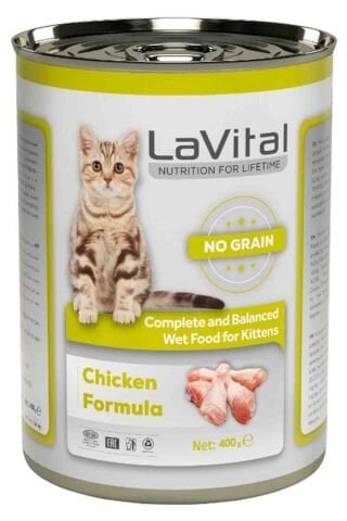 LaVital Yavru Kediler İçin Tavuklu Tahılsız Konserve 400g