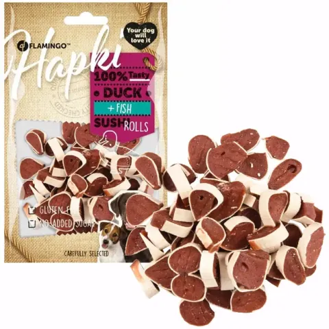 Flamingo Hapki Ördek ve Balıklı Köpek Ödül Maması Sushi Rolls 85 gr